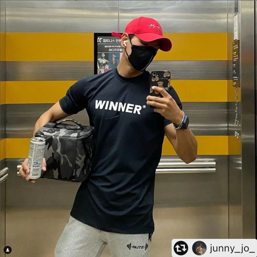 Men Muscle Shirt Slim Fit Bodybuilding Tshirt Men Workout Fitness Shirts Top Tees