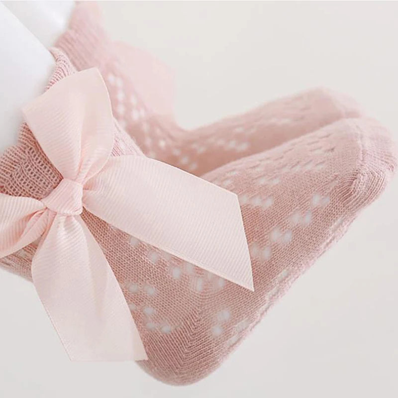 Baby Girl Lace Ruffle Grip Socks