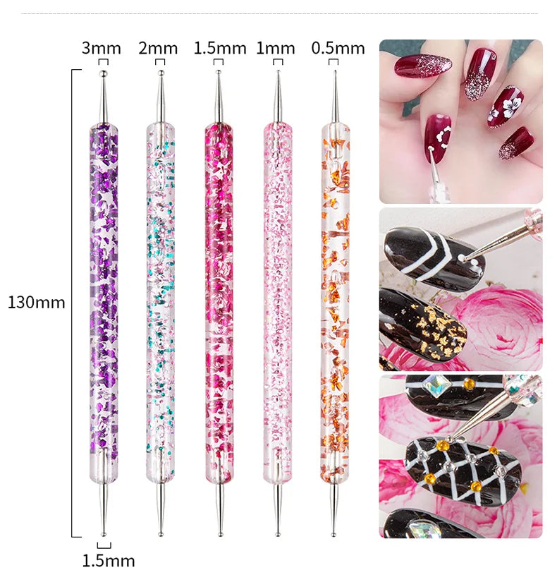 Nail Art Brushes Nail Art Tool Set Nail Dotting Tools Nail Dust Brush Striping Long Lines Nail Drawing Pen Nail Design