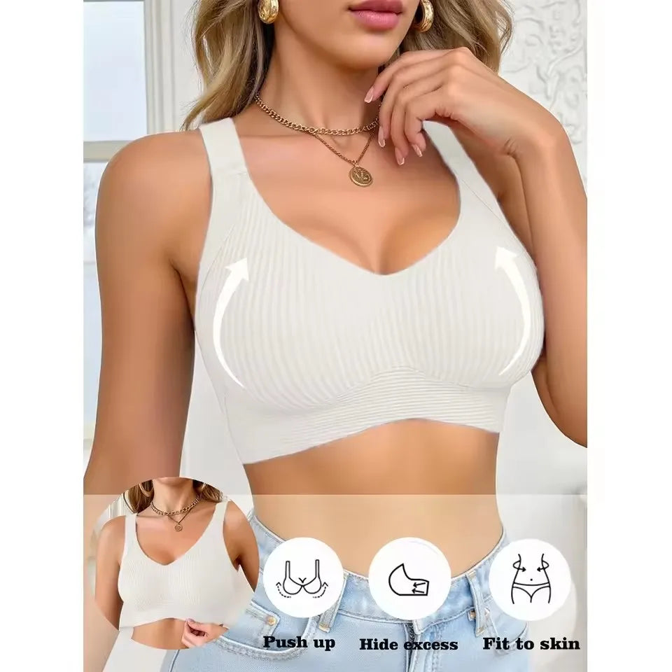 Sport Everyday Bras for Women Full Cup Seamless Push Up Female Underwear Adjustable Stretch Shoulder Straps Bralette Underwear