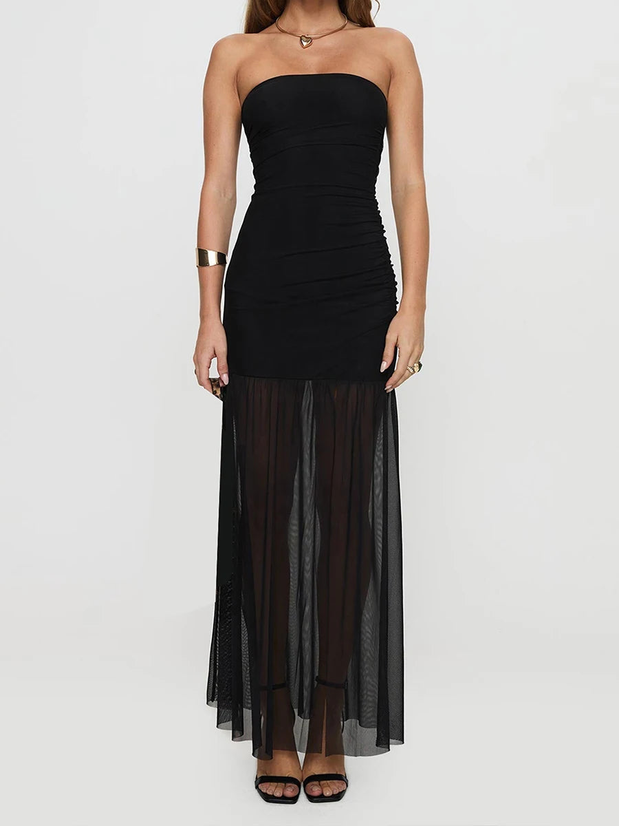 Off Shoulder Velvet Slit Evening Gown