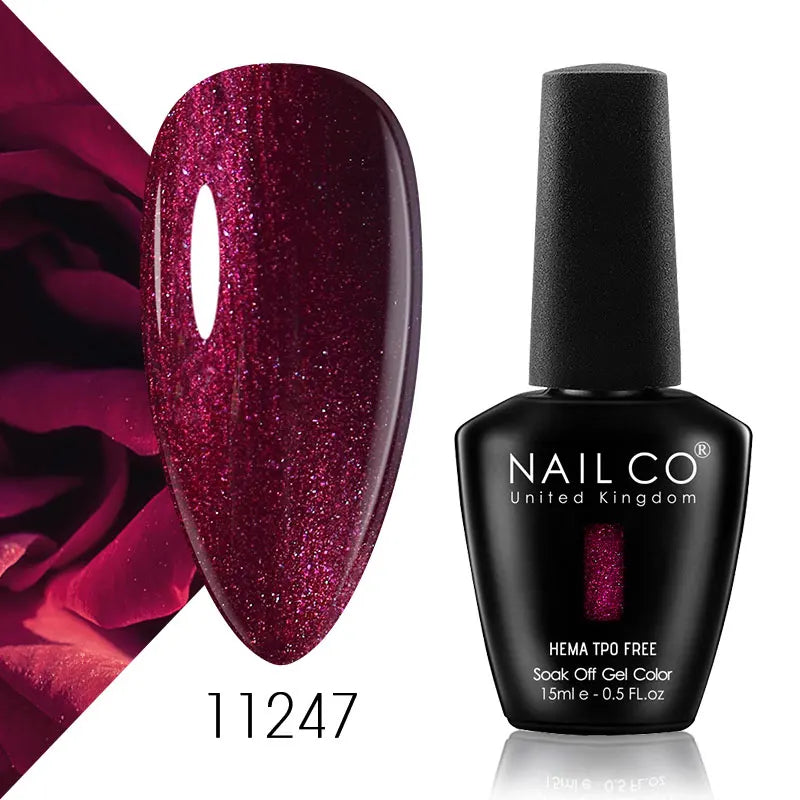 NAILCO 15ml Nail Gel Polish Semi Permanent UV Varnish Nails Art Gel Vernis Manicure TOP BASE Nails Products Supplies Equipment