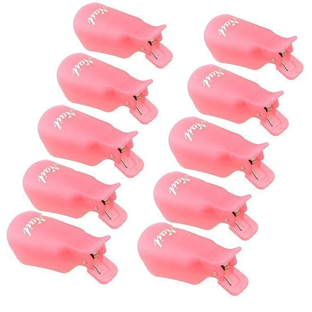 LULAA 10Pcs/16Pcs Plastic Nail Art Soak Off Cap Clip UV Gel Polish Remover Wrap Tool for Fingernail Removal Soak Off Clips