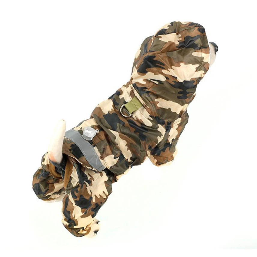 Casual Waterproof Puppy Rain Jumpsuit