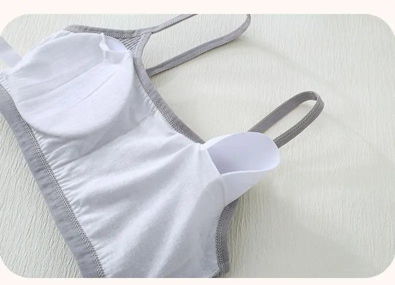 1PC Cotton Teenagers Girls Training Bras Solid Developmental Girls Sports Bras Soft Brassiere Kids Tank Tops Children Underwears