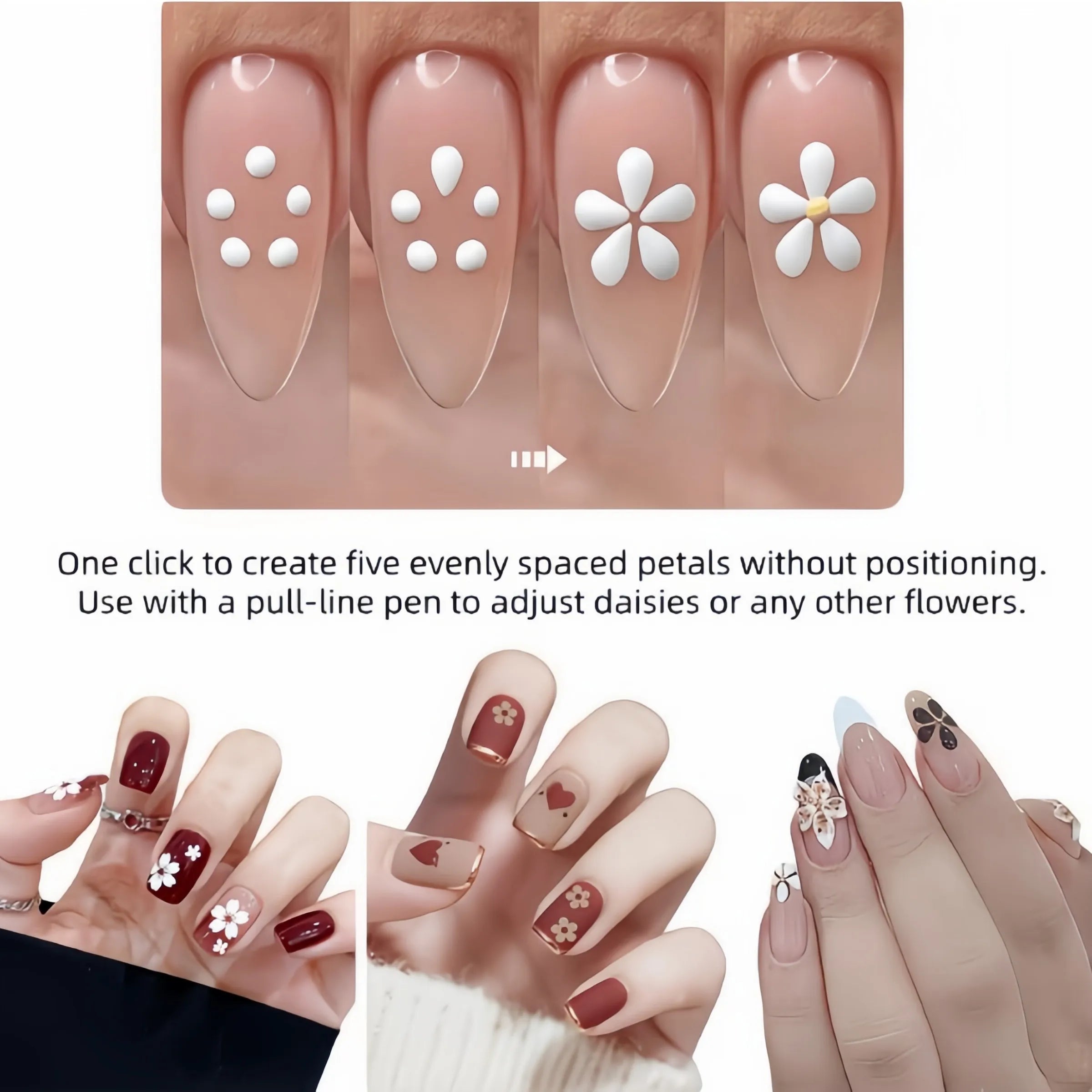 Five Petal Flower Dotting Tool