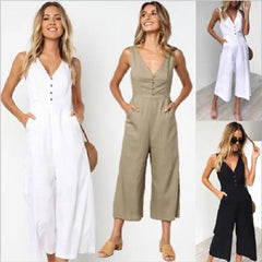 Urban V-Neck Streetwear Jumpsuit