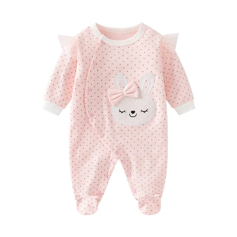 Sweet Striped Baby Girl Romper