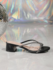 Women Braided Block Heel Sandals