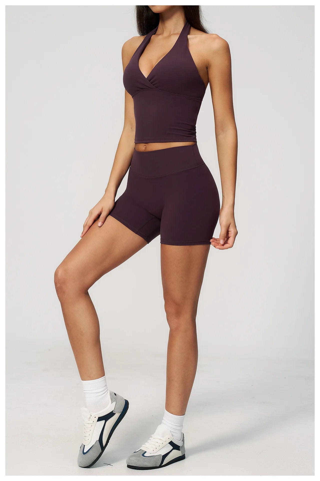 Yoga Outfit Set Fitness Two-Piece Set With No Embarrassing Lines Butt-Lifting Running Shorts Leggings Yoga Suit Athletic Wear