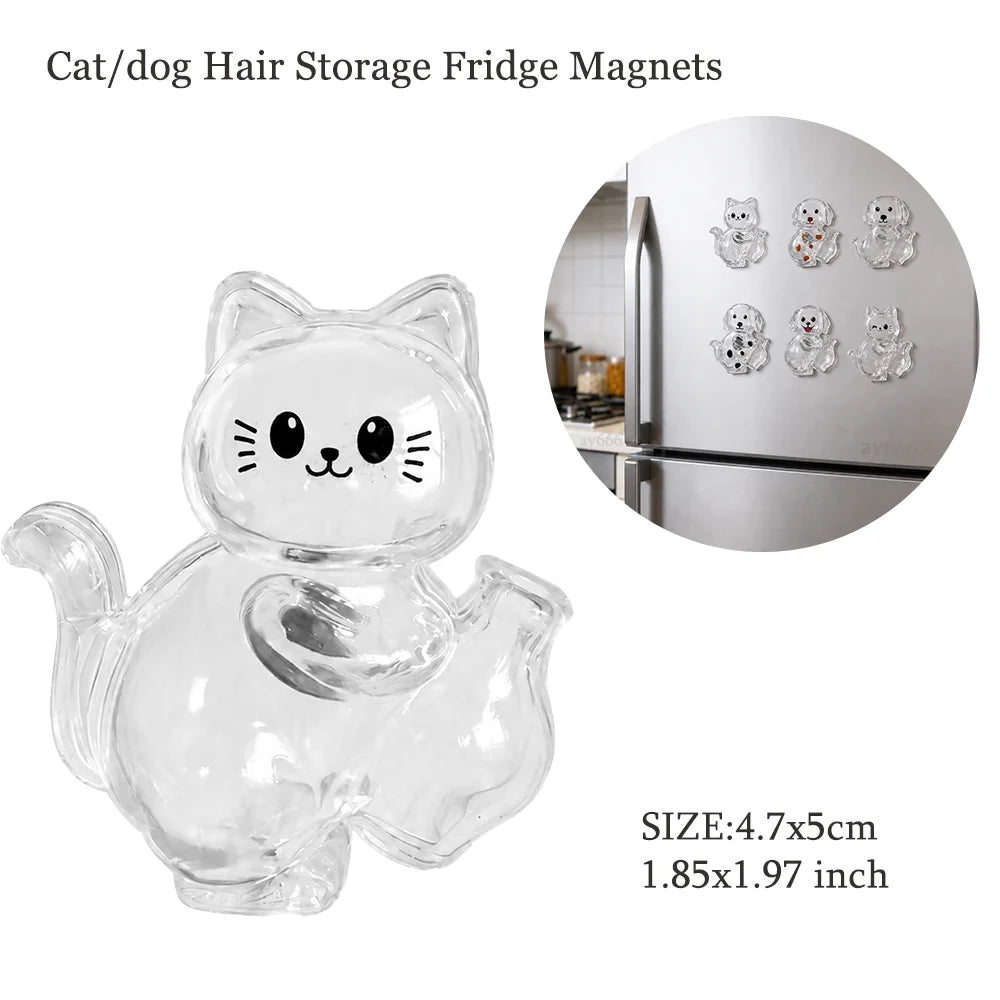 Transparent Cute Dog Pendant Keychain Creative Pet Hair Storage Capsule Hanging Ornament for Pet Lover DIY Pet Memorial Keychain