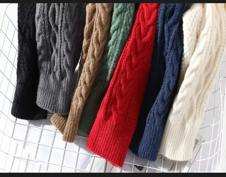 2024 Autumn Winter Men's Sweater Japan Fashion Men Clothing Striped Sweater Men Casual Streetwear Pullover O-Neck Sweaters Men