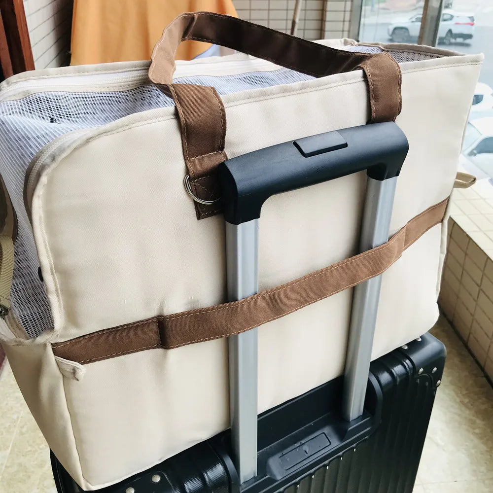 Portable Dog Carrier Cat Dog Outdoor Travel Bag Breathable Pet Carrying Pouch Travel Duffle for Cats Small Dogs Car Seat Carrier