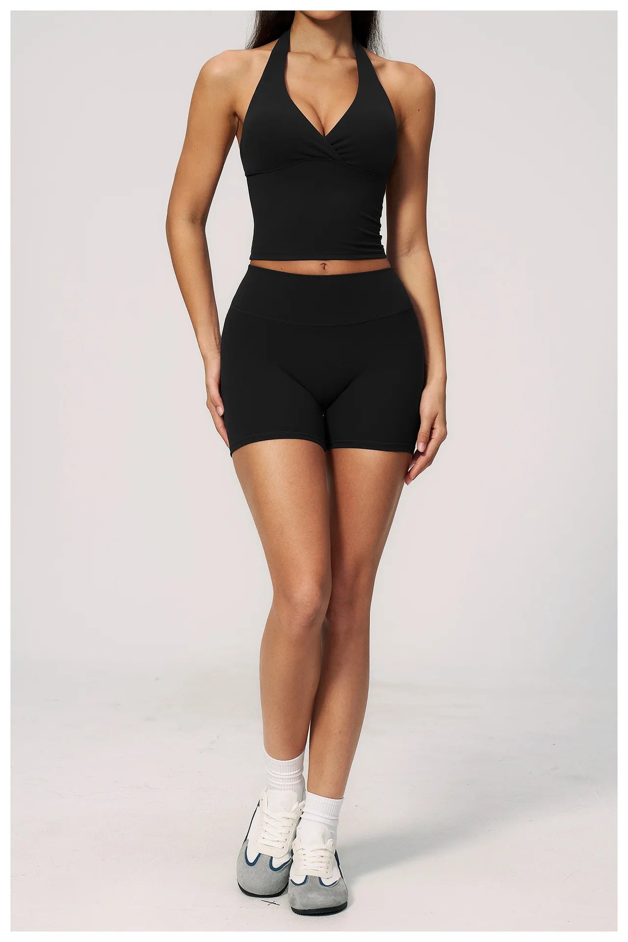 Yoga Outfit Set Fitness Two-Piece Set With No Embarrassing Lines Butt-Lifting Running Shorts Leggings Yoga Suit Athletic Wear