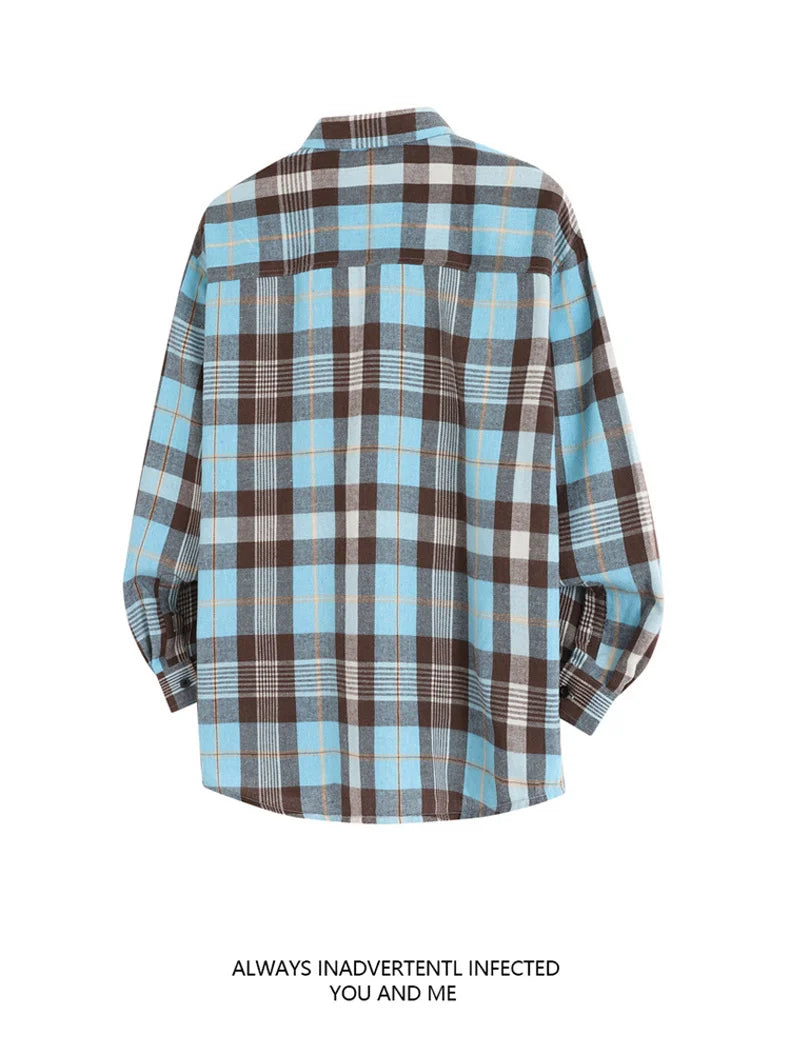 Plaid Casual Autumn Long Shirt
