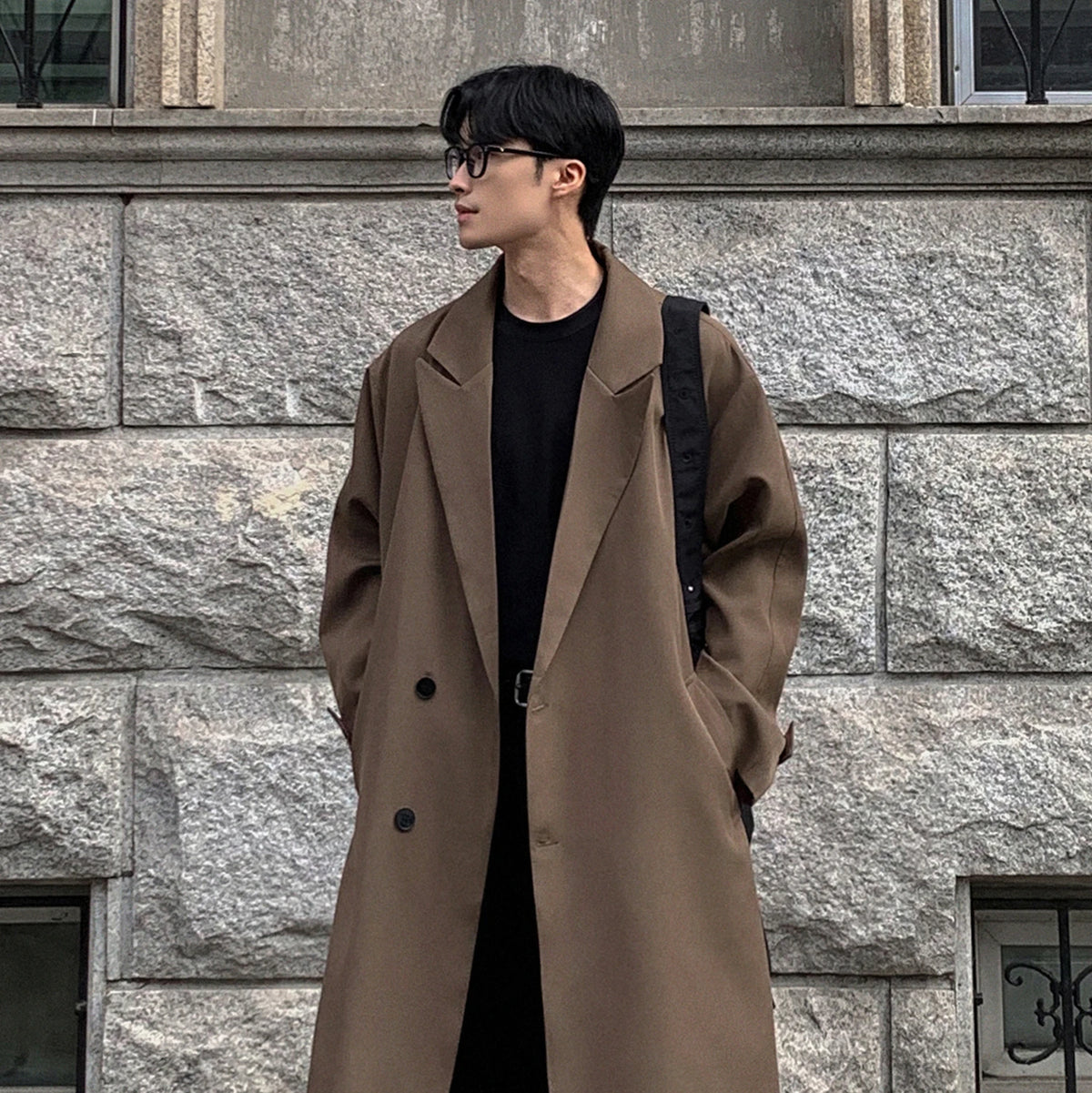 Korean Inspired Long Windbreaker