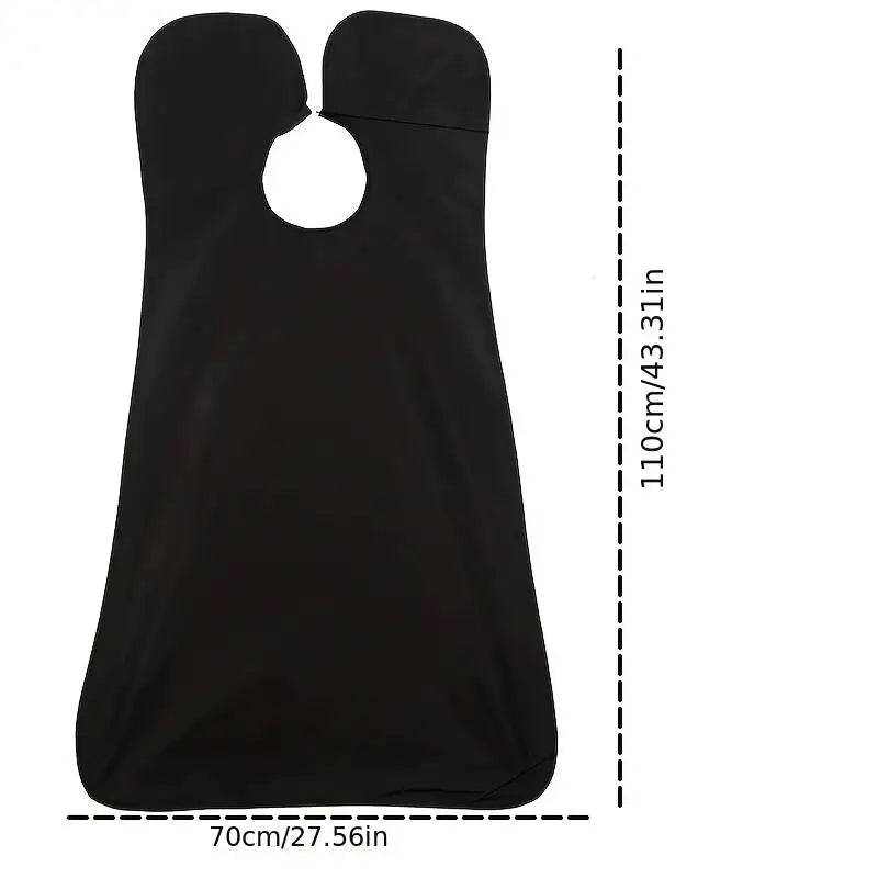 Men's Beard Shaving Bib - Clean Cape for Shaving and Grooming - Ideal for Care and Hygiene