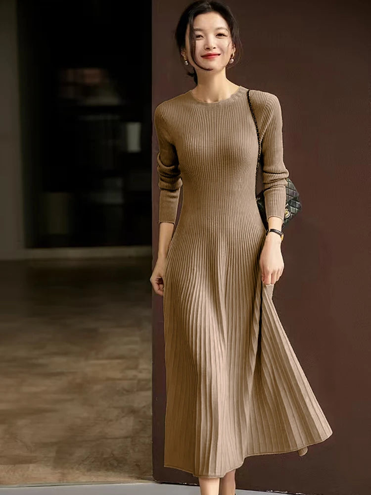 Merino Knit A-Line Dress