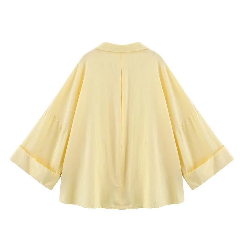 Striped Oversize Summer Shirt Women