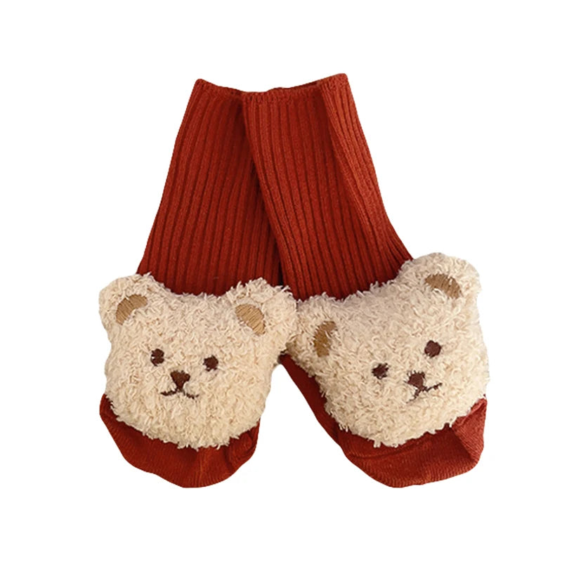 Cartoon Bear Infant Knit Socks