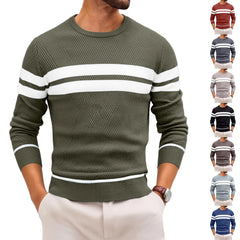 Slim Striped Knit Pullover