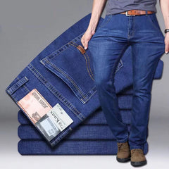 2025 Men's Jeans Casual Stretch Classic Blue Black Denim Pants Men's Texture Jeans Versatile Item Interprets Denim Fashion offic