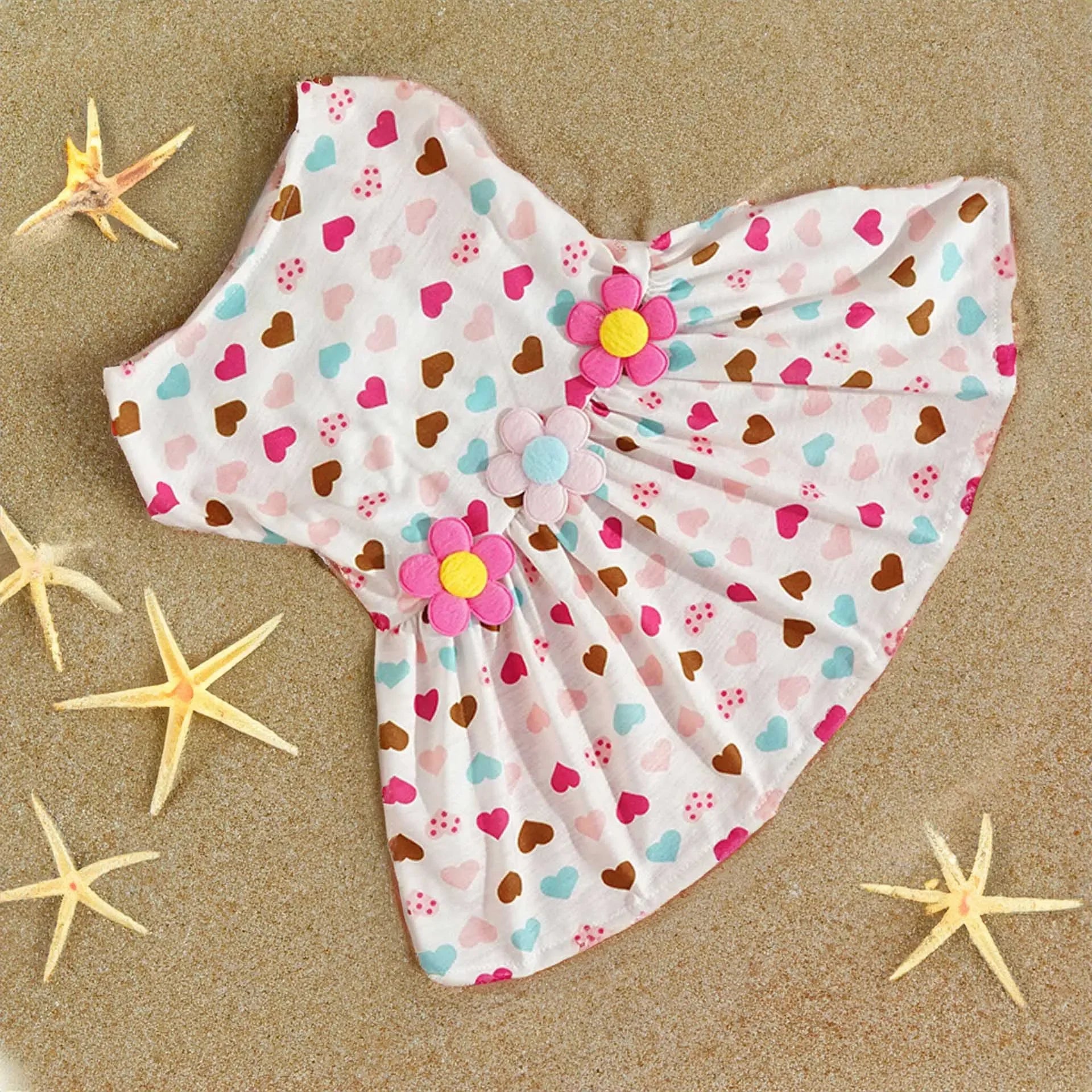 Adorable Printed Puppy Summer Dress