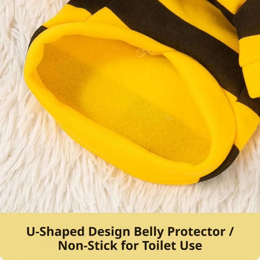 Bee Pet Puppy Coat Apparel Outfit Dog Hoodies Winter Warm Cat Cosplay Costume Holiday Outfit for Small Medium Dogs & Cats