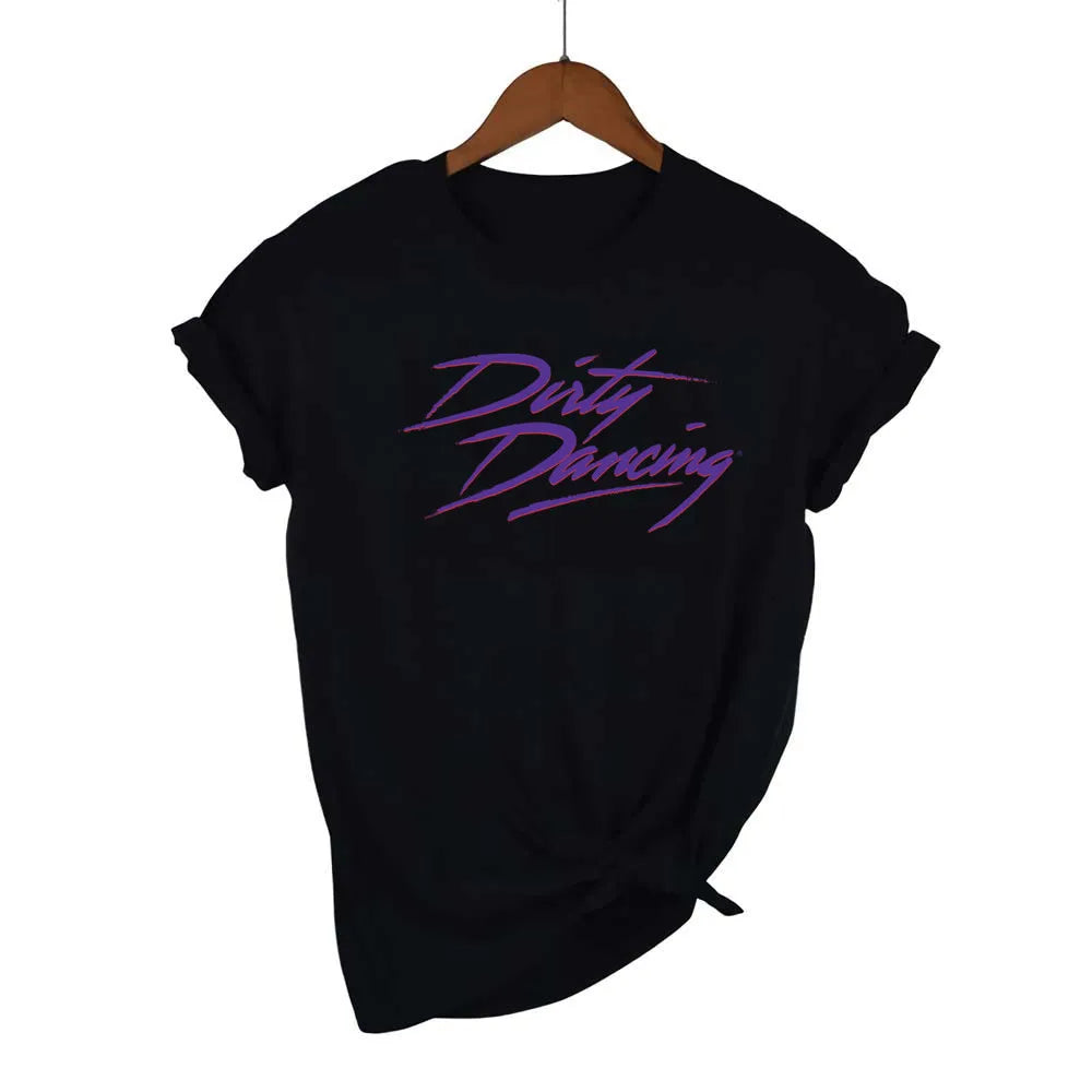 Women's Tshirt Dirty dancing Printing Graphic Aesthetic O Neck Girls Short Sleeve Print Vintage Y2k T Shirt Female Funny Tops