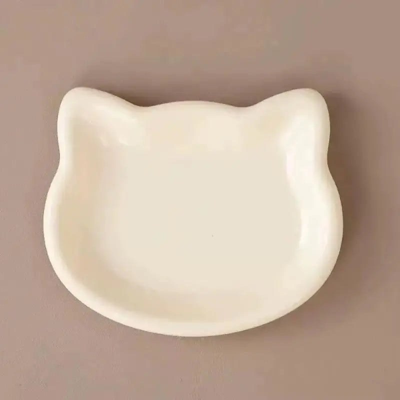 Pastel Cat Head Feeding Dish