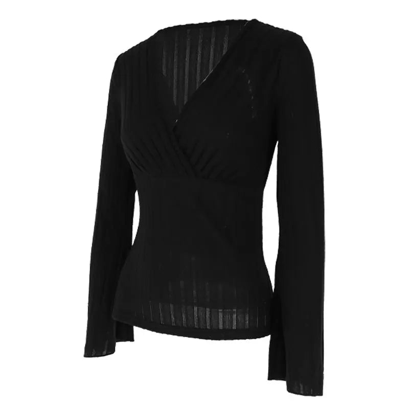 Tops for Woman Clothing Shoujo Clothes Women Women's Cropped Long Sleeve T-shirt Longsleeve Female Top T-shirts Pulovers Tees