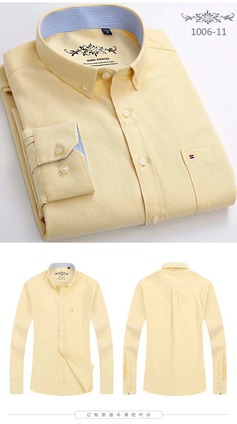 Slim Striped Office Shirt Men