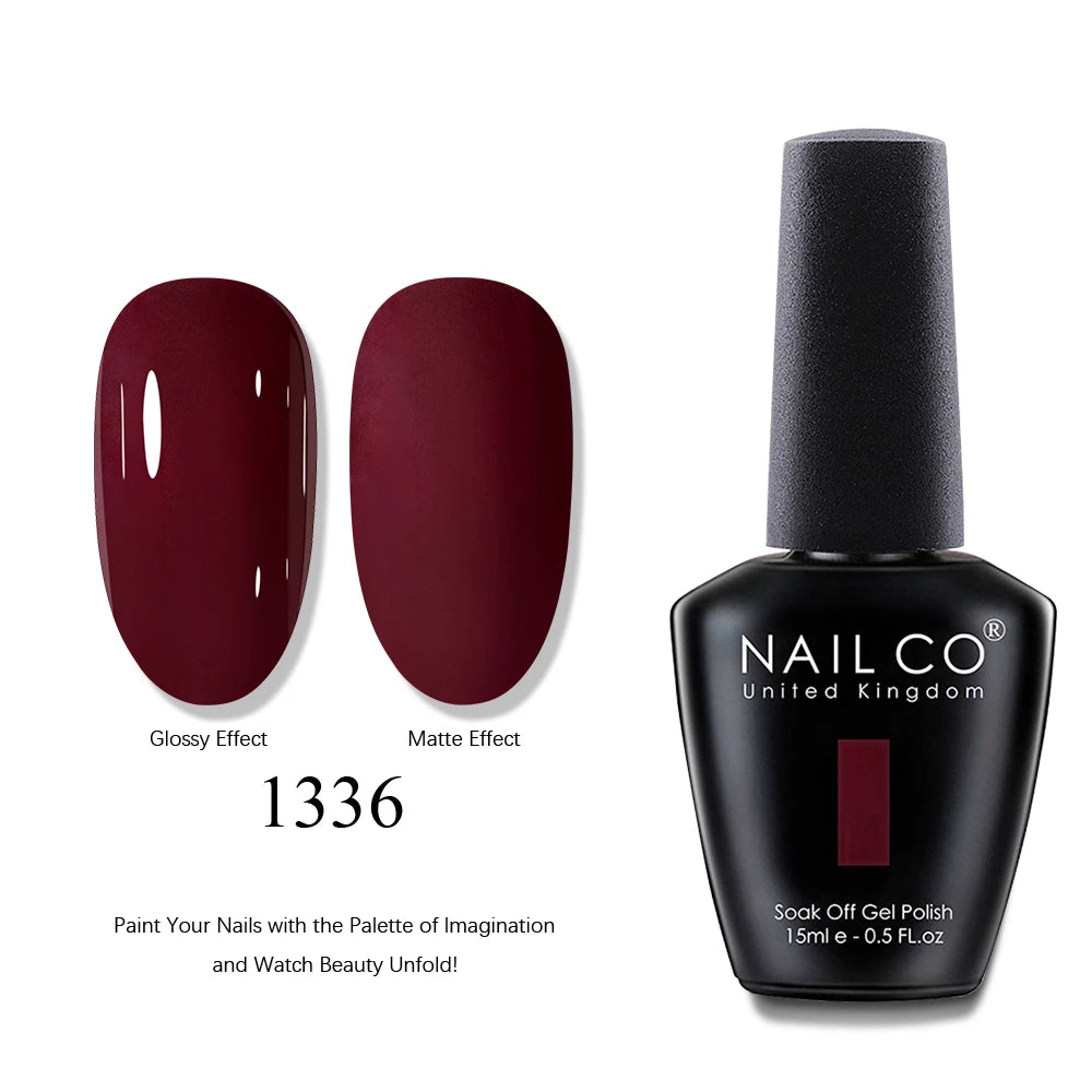 NAILCO 2025 Hot 15ML Gel Nail Polish Nails Semi-permanent UV Varnish High Quality Glass Bottle Nail Art Polish For Manicure