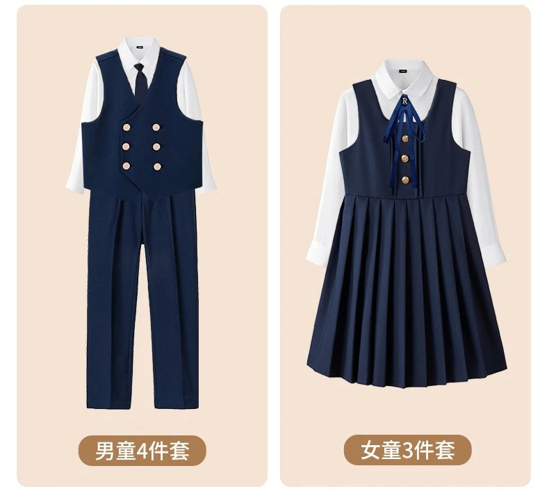 British Style Kids Vest Suit