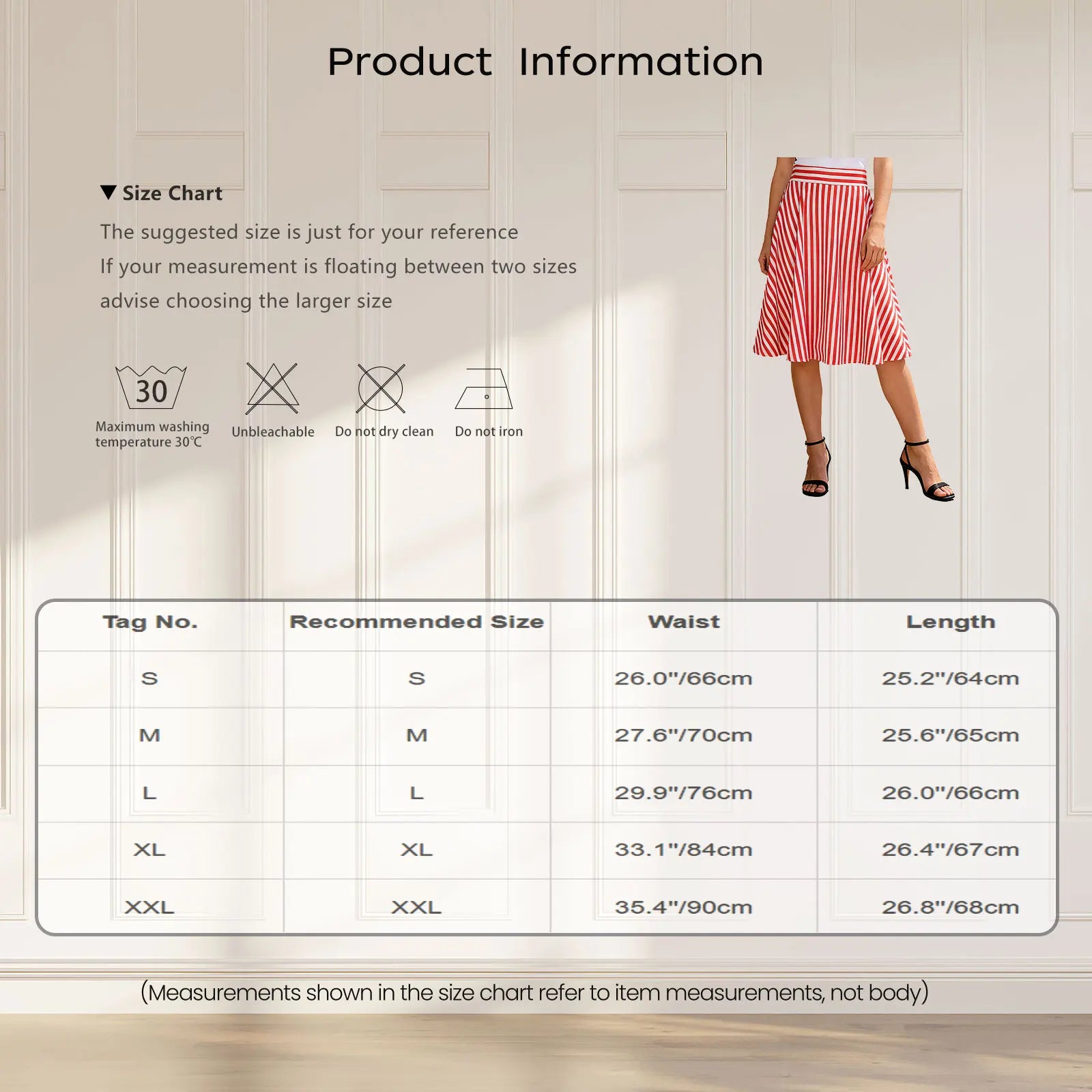 Womens Striped Skirts Premium Edition