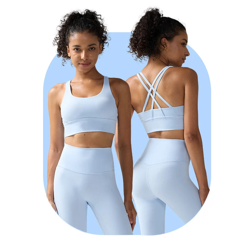 Women's Yoga Set Workout Set 2 Piece High Waist Yoga Leggings Sports Bra Gym Suit Activewear Sports Fitness Set Sports Suit