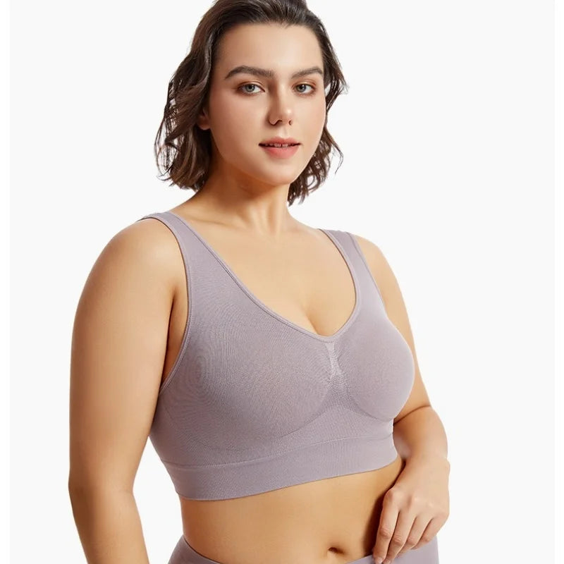Seamless Sports Bras For Women Push-Up Bra Female Breathable Brassiere No Pads Bralette Solid Color Crop Top Sexy Lingerie S-5XL