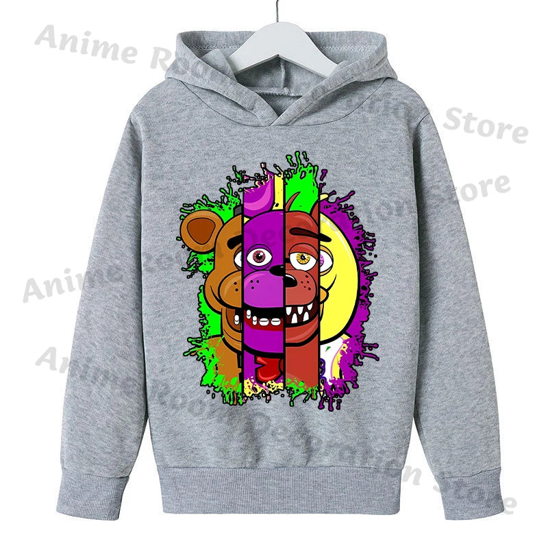 Kids Cartoon Sporty Pullover Hoodie