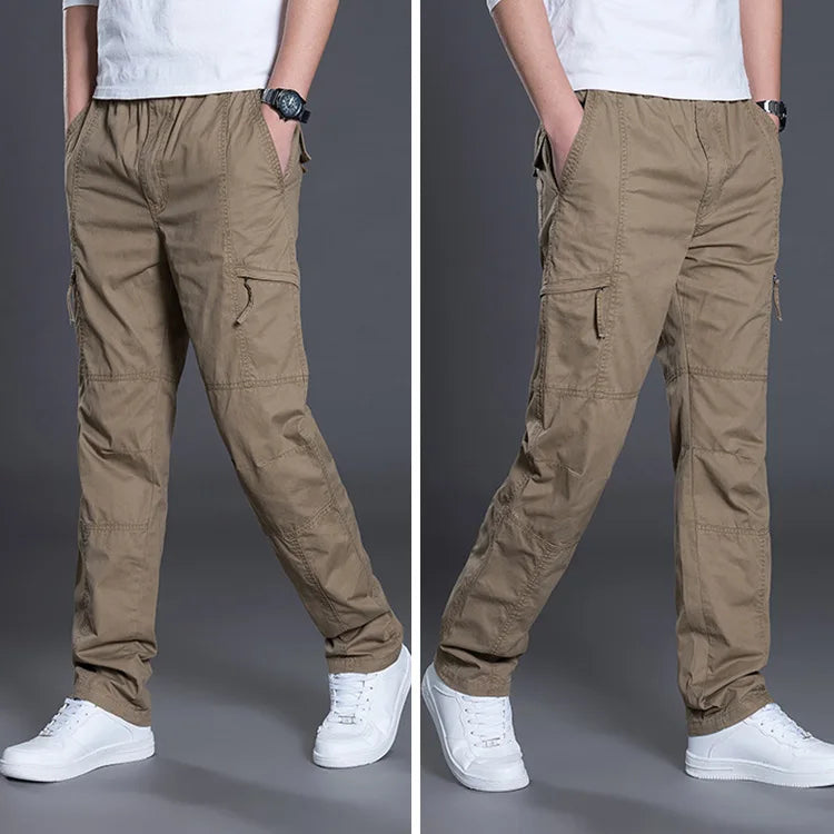 Relaxed Straight Casual Cotton Pants