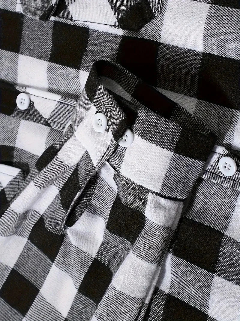 Classic Plaid Flannel Shirt Men