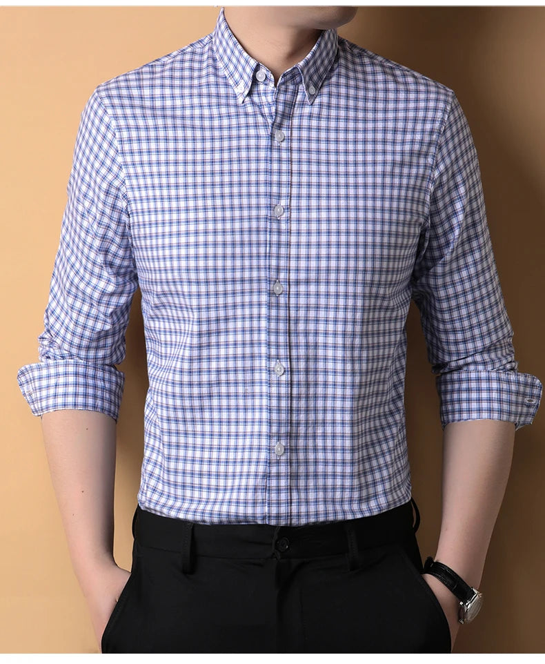Premium Cotton Checkered Slim Shirt