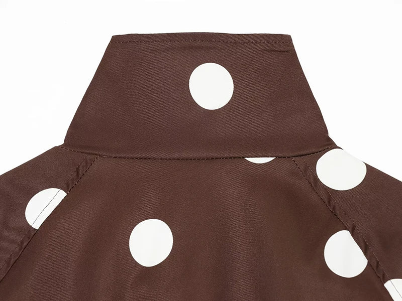 Women's Jackets Fashion Polka Dot Jacket Autumn Women Long Sleeve Loose Jackets Coats Streetwear Female Outerwear Tops