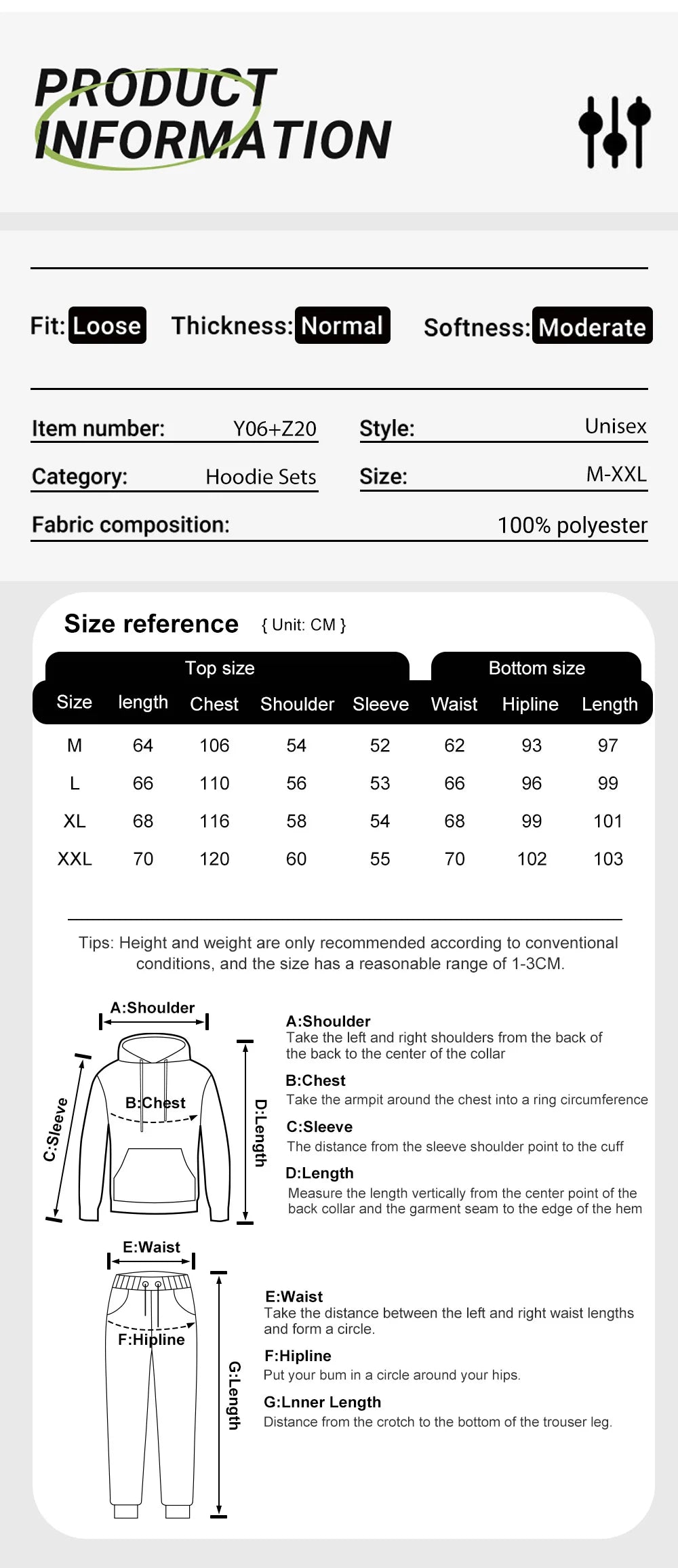 Man Hoodie Set Winter Solid Color Two Pices Sets Long-Length Street Clothes Casual Sports Sweatpant Hoody Unisex Fashion Suit