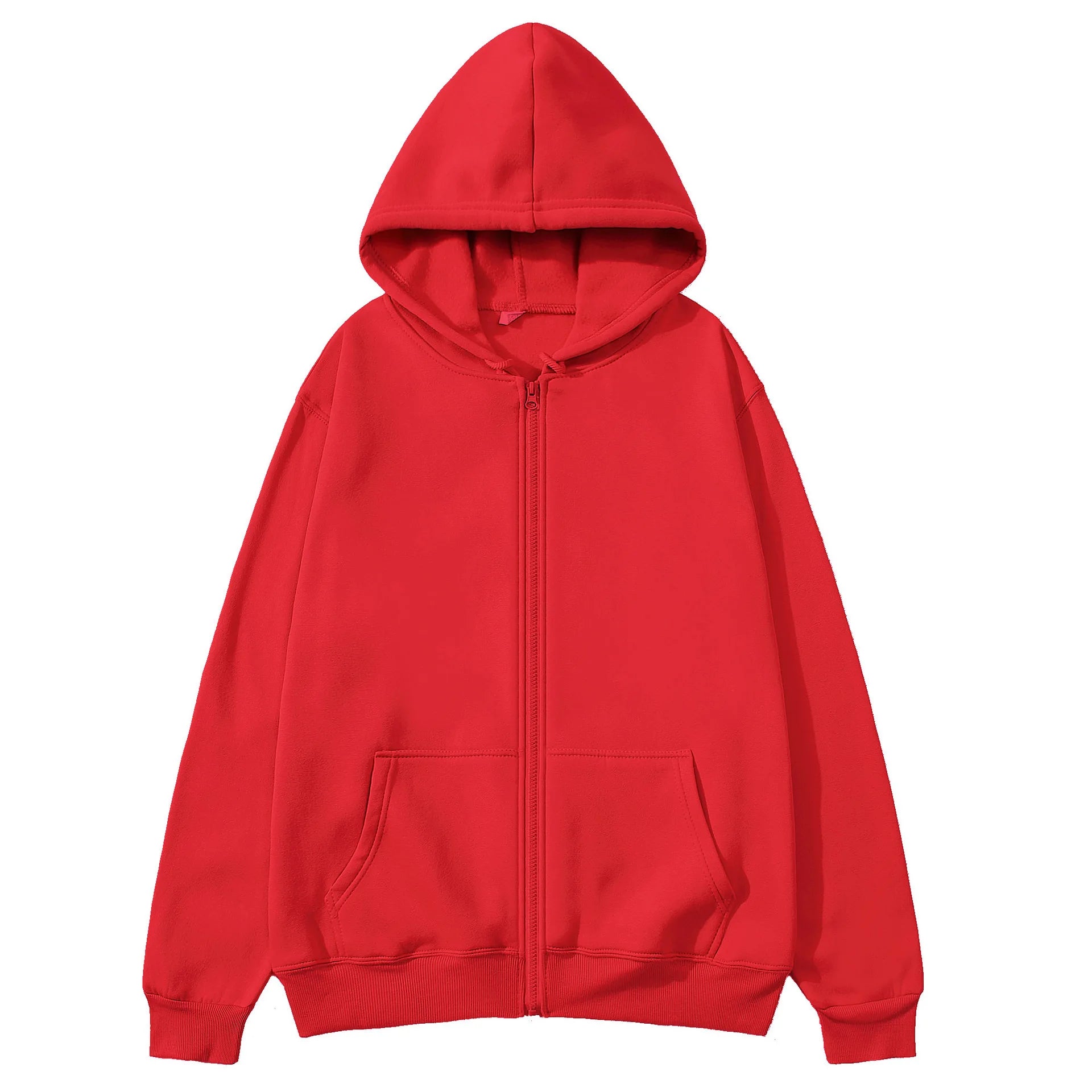 Men’s High Street Solid Zip-Up Hoodie