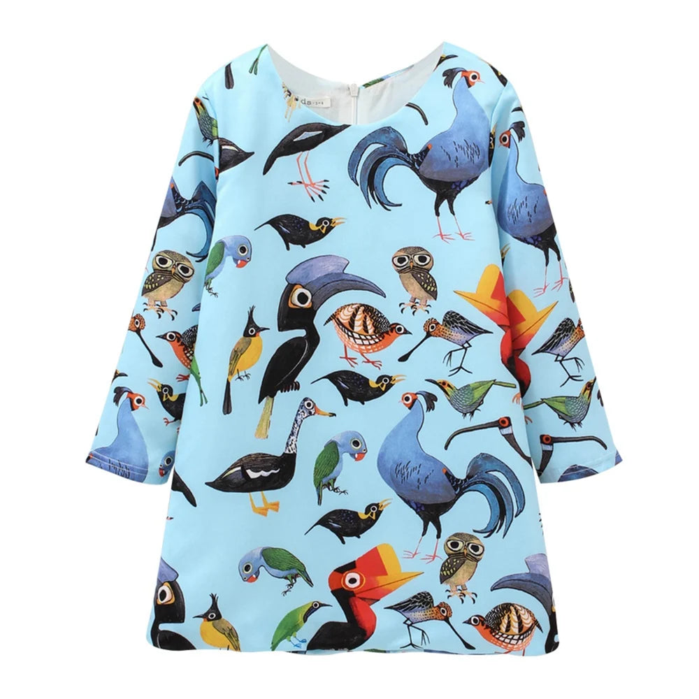Printed Flower Casual Girls Dress