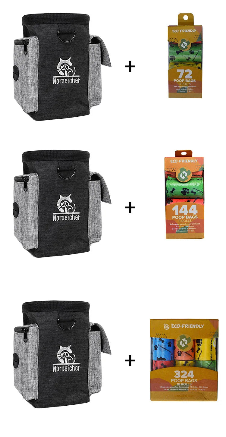 Dog Outdoor Training Bag Dog Fanny Pack Therapy Bag Multi-Functional Pet Bag Pet Treats Bag Train Snack Reward Waist Bag Pet Bag