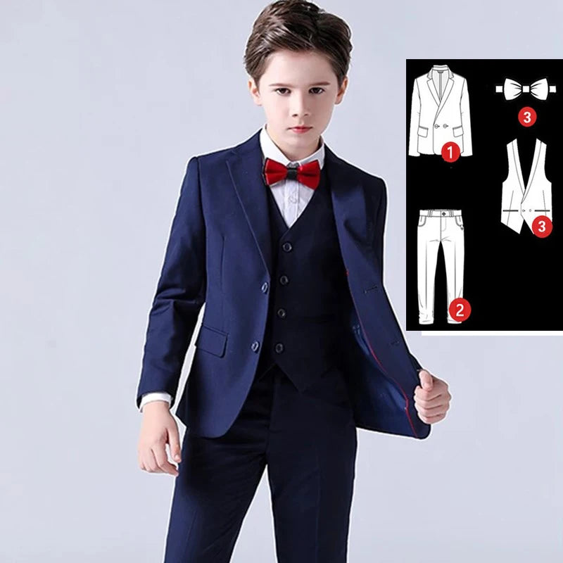 Formal Kids Plaid Tuxedo Suit