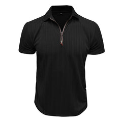 Jacquard Zip Polo