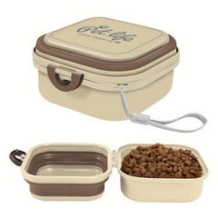 2-in-1 Portable Dog Bowls Pet Dancer Dog Bowl Durable PP Material Leak-Proof Lid Food Water Feeder for Dogs Pet Bowl 400ml