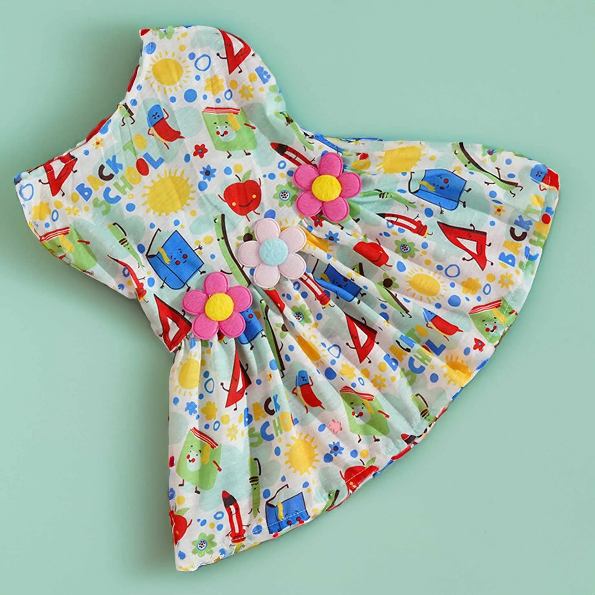 Adorable Printed Puppy Summer Dress